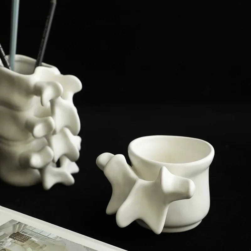 New Spine Shape Ceramics Mugs Coffee Milk Mug Office Tea Cups Drinkware Vase Ornaments Gift for Friends