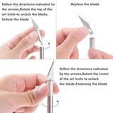Metal Engraving Craft Knife Non-Slip Handle Gold Silver Hobby Carving Scalpel Utility Knife Art Stationery DIY Craft Supplies
