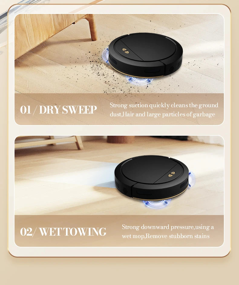 NEW 3 IN 1 Intelligent Vacuum Sweeping Mopping Robot Home Fully Automatic Cleaning Machine APP Control With Water Tank Robot