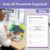 Password Book with Alphabetical tabs. Hardcover Password Keeper Notebook for Seniors, Internet Password Logbook Journal, Address