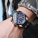 Men's Sports Watch Fashion Silicone Band Quartz Watches With Date Calendar
