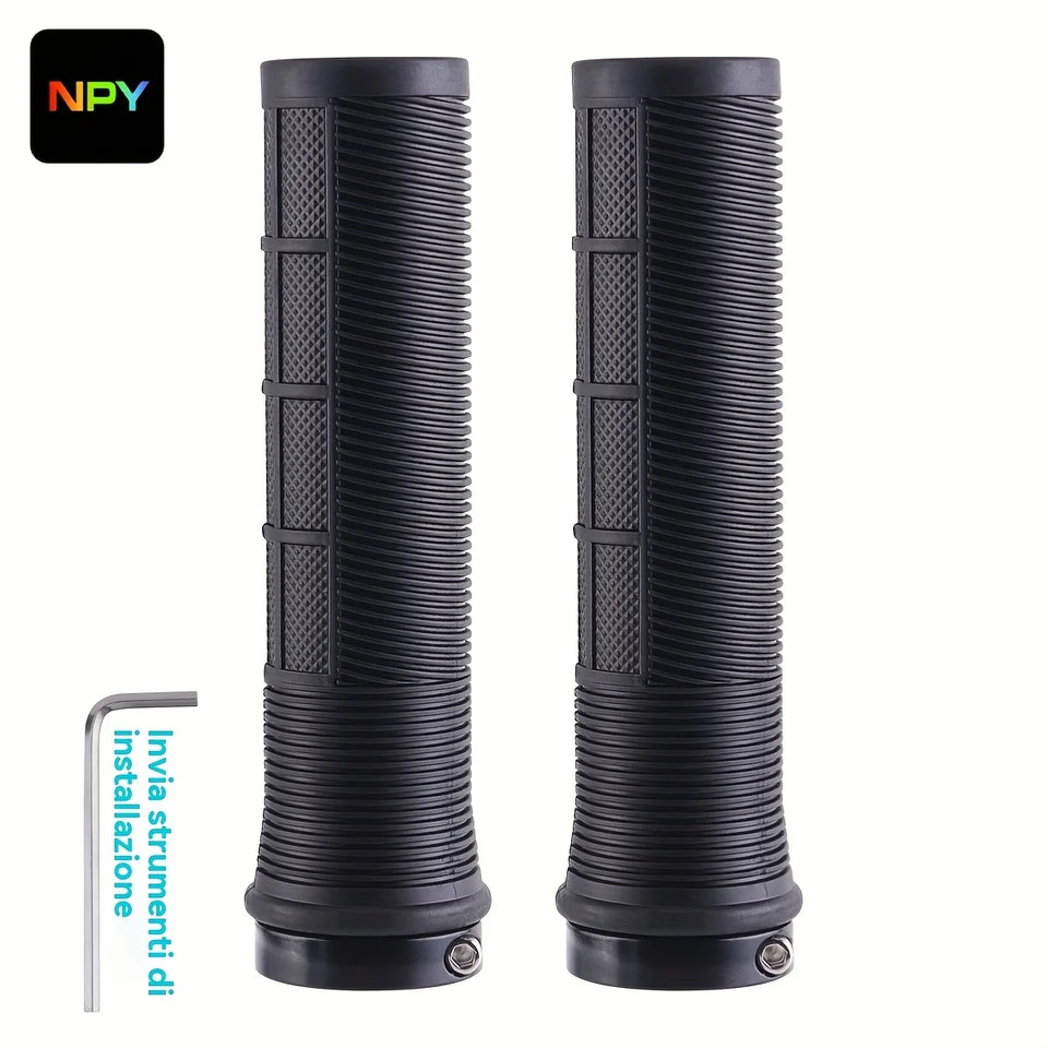 NPY Bicycle Handles Mtb Rubber Lock-on Grip Shockproof Non-slip Mountain/Road Bike Handle Cover Folding Balance Bike Accessories