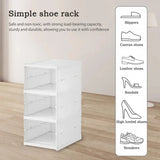 Home Household Home Closet Shoe Cabinet Use 3 Layers Foldable Transparent Stackable Dustproof Box