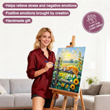 Huacan DIY Oil Painting By Numbers Sunset Cat Sunflower Home Decoration Wall Living Coffee Bar Room Decor Best Gift ﻿﻿﻿