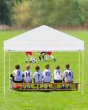 10x10 FT Pop Up Canopy Tent with 3 Adjustable Heights – Outdoor Sun Shade Shelter, 4 Sandbags & Carry Bag, for Parties & Events