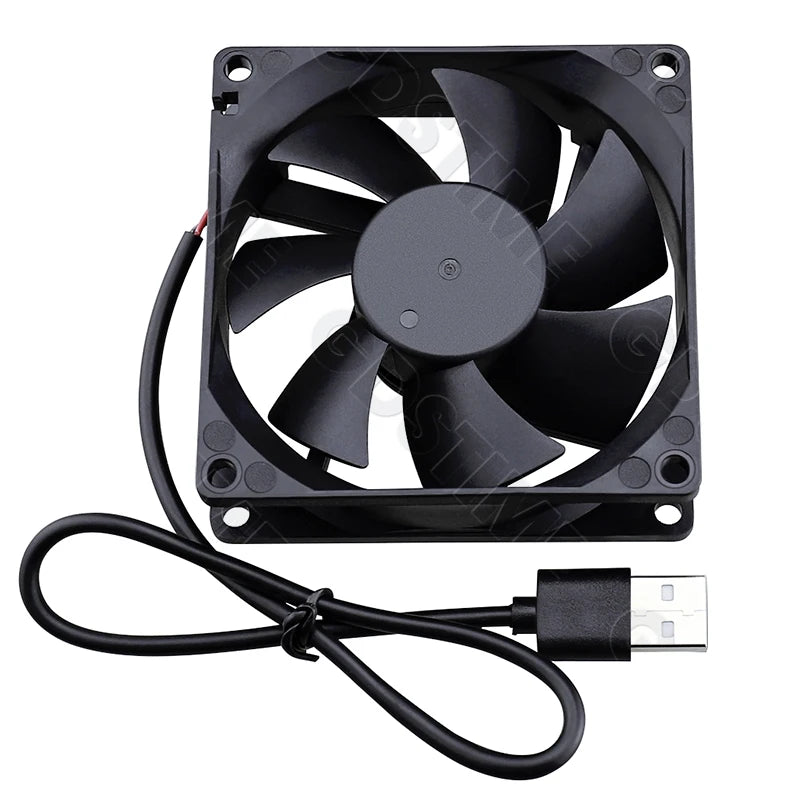 Gdstime DC 5V 12V 24V Fan 80mm*25mm PC CPU Cabinet Cooler Fan 8025 Dual Ball Axial Cooling Fan for Computer Case&Laptop Cooling