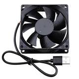 Gdstime DC 5V 12V 24V Fan 80mm*25mm PC CPU Cabinet Cooler Fan 8025 Dual Ball Axial Cooling Fan for Computer Case&Laptop Cooling