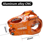 TANKE MTB Mountain Bike Stem Aluminum Alloy Ultralight High strength Short 31.8×28.6MM Bicycle CNC Stem DH/AM/XC Accessory upgra