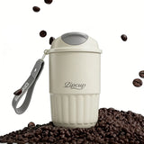 410ml Ceramic Liner Thermos Coffee Cup Double Wall Stainless Steel Vacuum Insulated Thermos For Coffee Thermal Mug Tumbler Gift