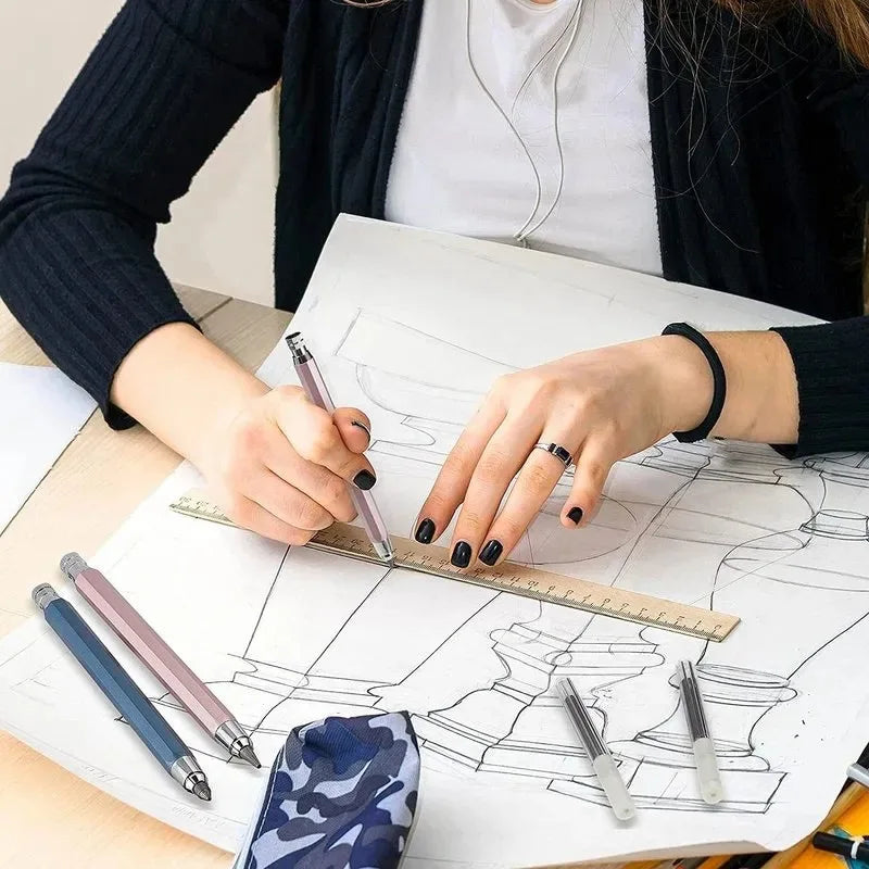 5.6mm Metal Automatic Pencil Lead Hand-drawn Writing Active Pencil Mechanical Drawing Pencil Refill 5.6 Colorful Pencil Leads