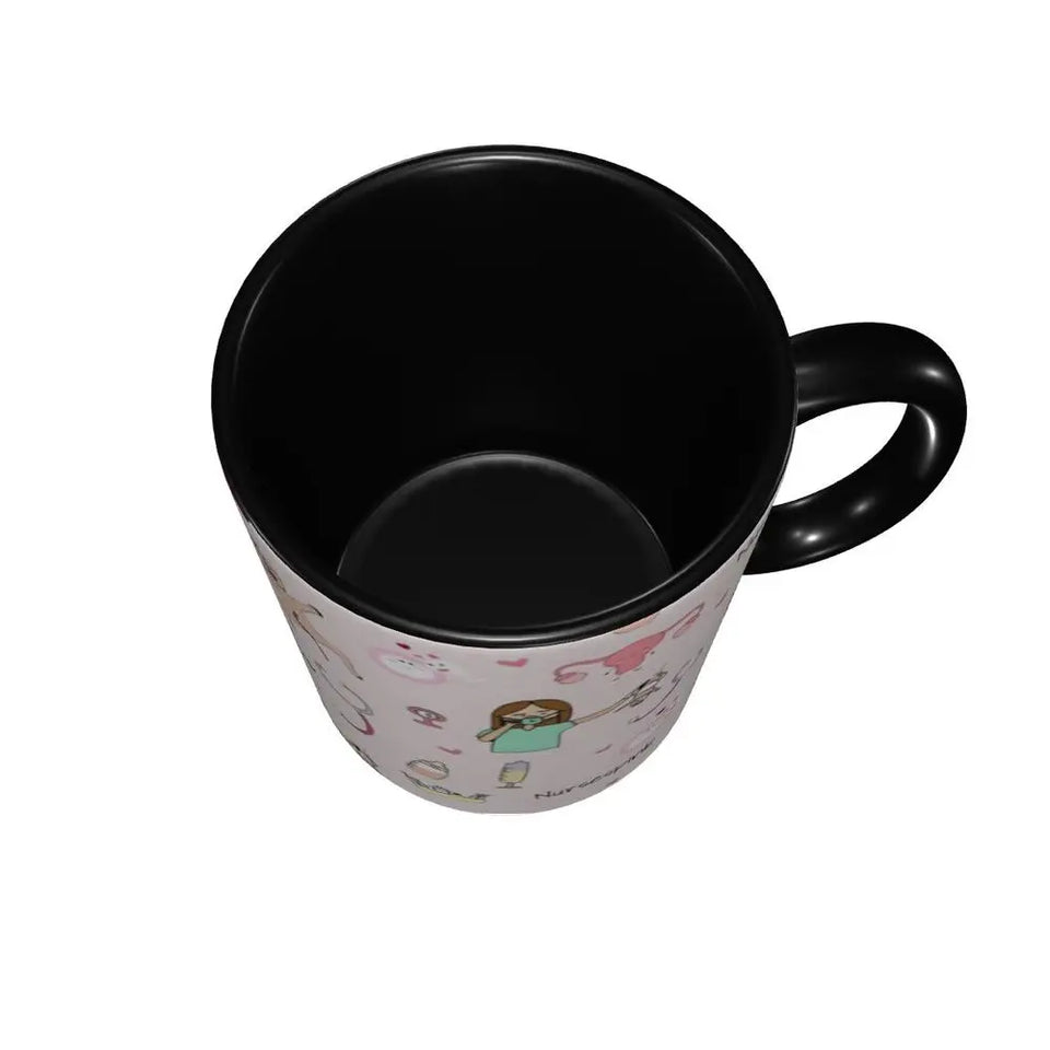 Pink Doctor Nurse Coffee Mugs DIY Customized Enfermera En Apuros Ceramic Milk Tea Mug Cup