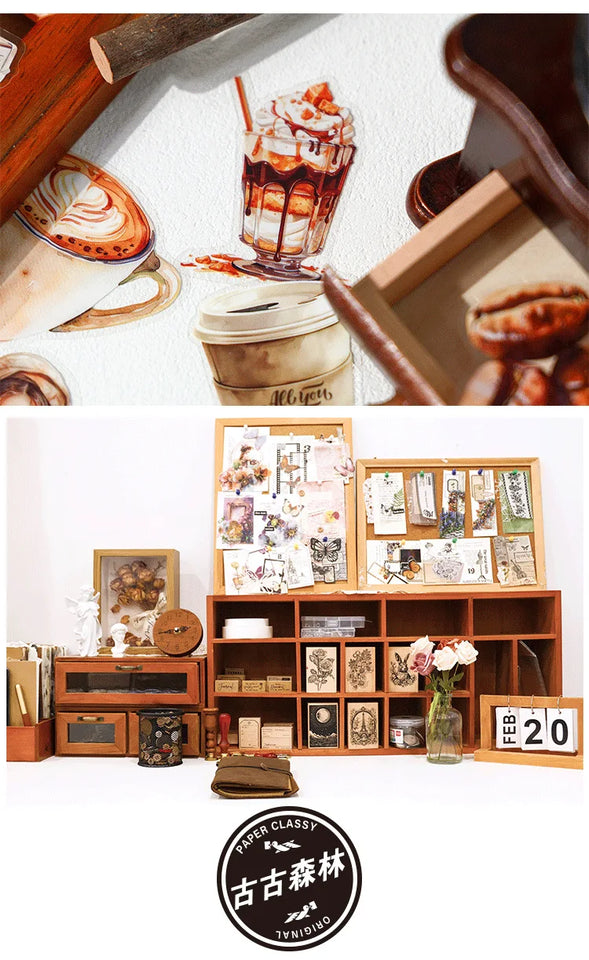 20pcs/lot Kawaii Stationery Stickers coffee life Diary Decorative Mobile Stickers Scrapbooking DIY Craft Stickers