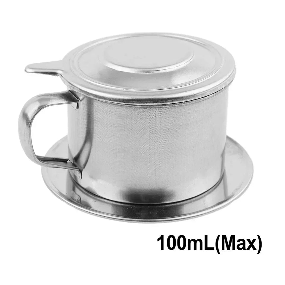 Practical Durable High Quality Hot Sale Coffee Pot Coffee Maker Accessory Stainless Steel Vietnamese Home Silver