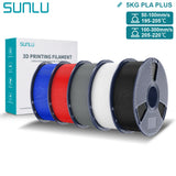 SUNLU Pla Plus 3D Filament 1.75mm Good Toughness Multicolor Neatly Wound PLA+ Filaments for FDM 3D Printing Materials 5KG