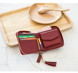 Women's Fringe Square Zipper Purse, Short Money Clip, All Simple Card Bag, Multi-functional Fashion Purse, New, 2024