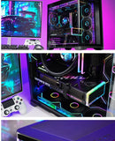 WJCOOLMAN Sky Ceiling PLUS ATX curved glass sea-view room computer case Supports 360-degree water cooling