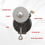 Hand Cranked Desktop Grinding Wheel Grinder Old-Fashioned Sharpening Machine Polishing Sharpener Cutting Tool for Kitchenware