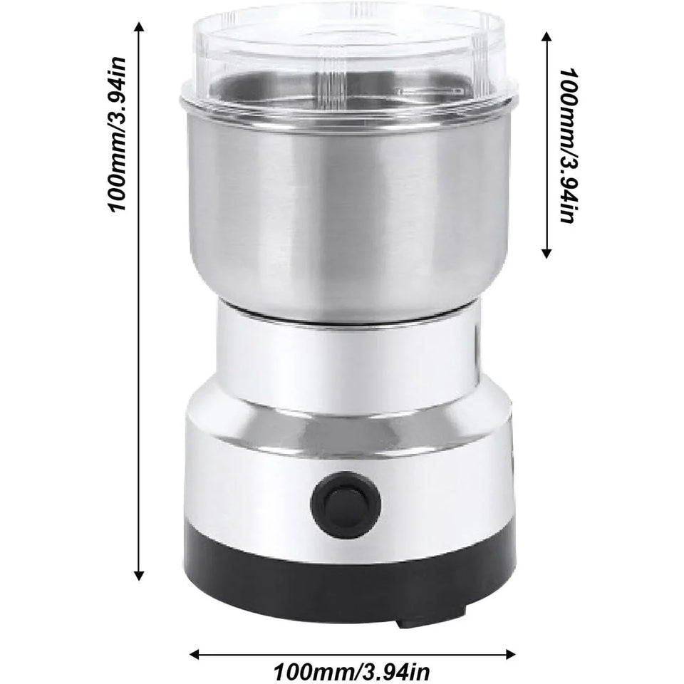 Multipurpose Electric Coffee Bean Grinder, Stainless Steel Milling Machine for Seeds, Spices, Nuts, Portable Ultrafine Grinder