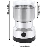 Multipurpose Electric Coffee Bean Grinder, Stainless Steel Milling Machine for Seeds, Spices, Nuts, Portable Ultrafine Grinder