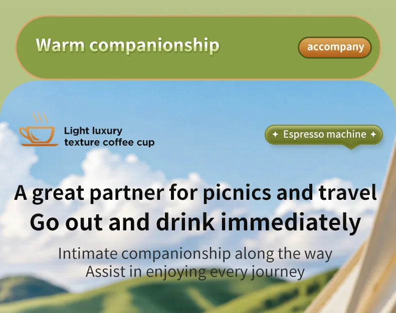 Electric Espresso Coffee Machine for Car & Home Camping Portable Coffee Maker Capsule Powder Travel 2-in-1 Wireless Coffee Maker