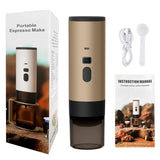 Wireless Electric Portable Espresso Coffee Machine High-capacity For Car & Home Camping Coffee Maker Capsule Powder Travel New