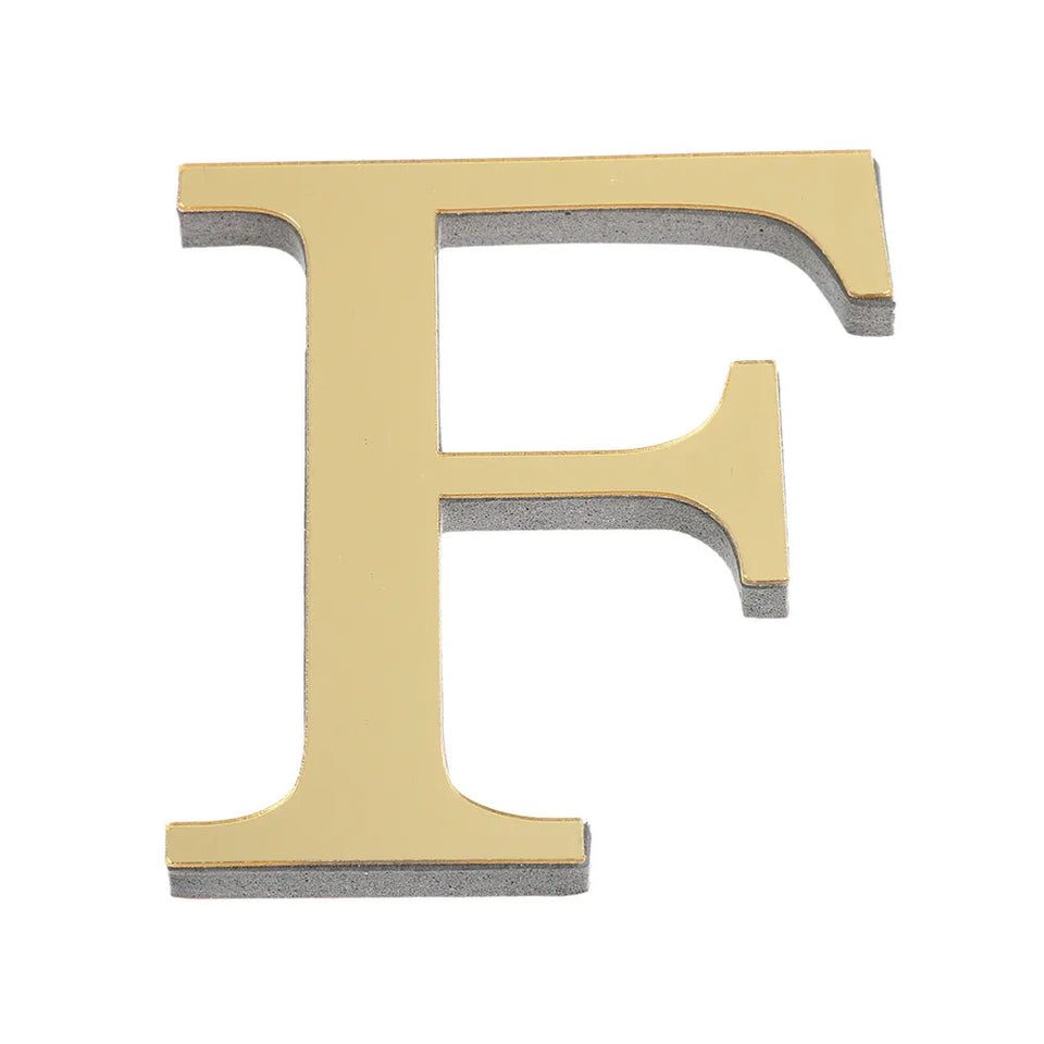10CM 26 English Letters Wall Sticker 3D Mirror Acrylic Gold Wall Sticker Decals Self-Adhesive Home Party Decor Wall Art Mural