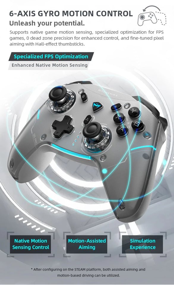 MACHENIKE G5Pro Max SE Gaming Controller With Charging Dock Optional Hall Effect Joysticks Triggers RGB Light Wireless Gamepad