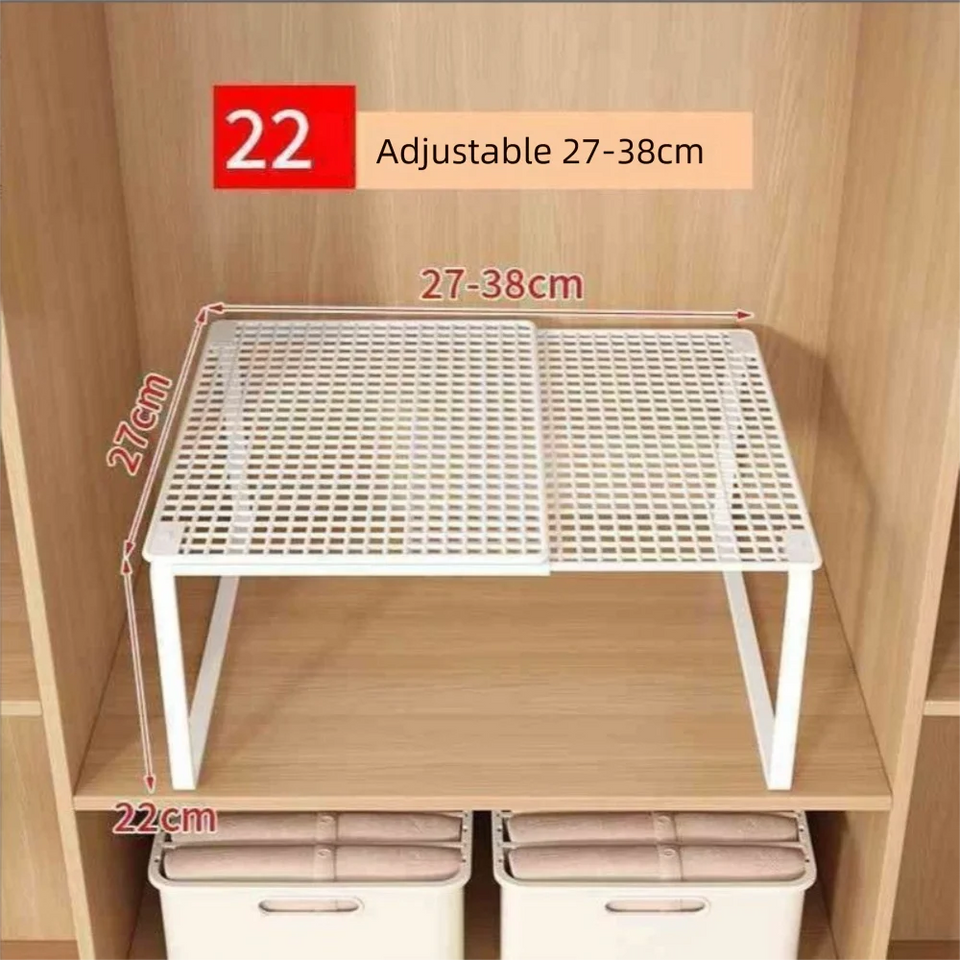 Closet Shelf Wardrobe Organizer Wardrobe Divider Board Stackable Shelves Clother Storage Rack Telescopic Adjustable