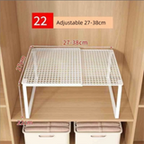 Closet Shelf Wardrobe Organizer Wardrobe Divider Board Stackable Shelves Clother Storage Rack Telescopic Adjustable