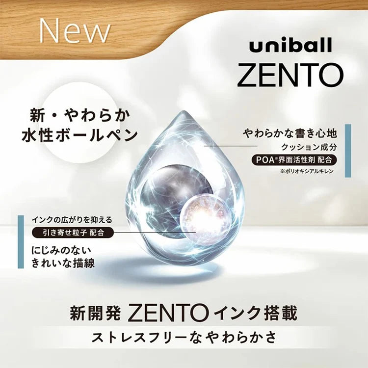 Uni-ball ZENTO Click Gel Pen,0.38/0.5/0.7mm Various Colors Water-based pen With Ergonomic Grip Smooth Writing for School&Office
