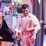 Halloween Blood Apron Set Party Butcher Costume Sharp Knife Horror Kitchen Bloody Scary Dress Up Atmosphere Cosplay Props