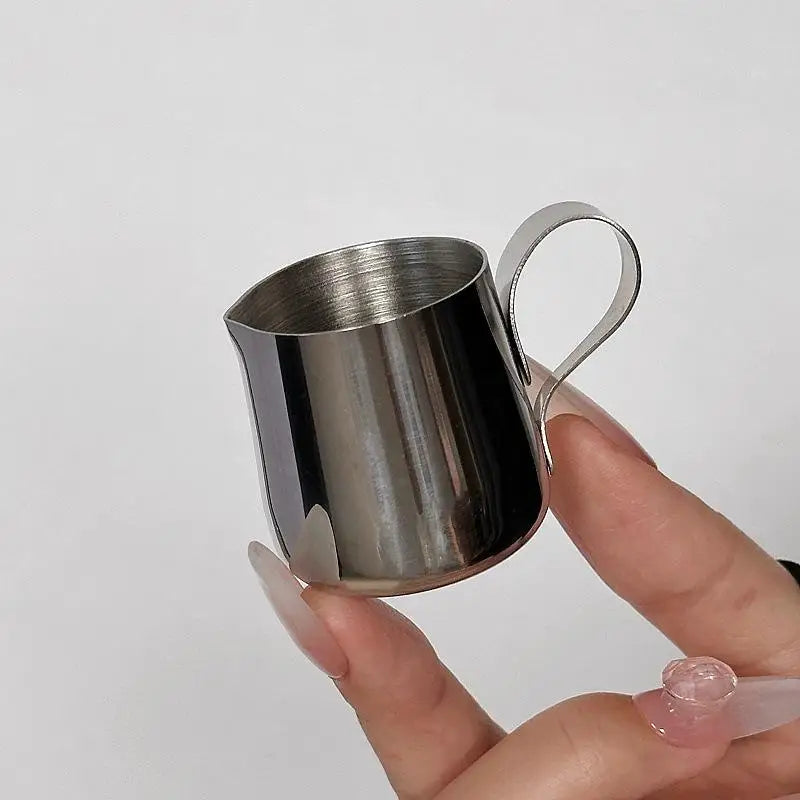 12.5/30ml Mini Coffee Milk Frothing Jug Latte Art Milk Frother Pitcher Stainless Steel Measurement Jug Pot Coffee Accessorie