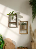 Wooden Display Shelf Floating Shelves Rustic Wood Shelves Wall Storage for Bedroom Kitchen Over Toilet Small Wall Mounted Gifts