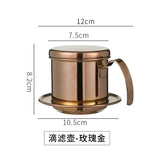 350ml Vietnamese Moka Pot Espresso Coffee Maker Portable Stainless Steel Filter Holder Drip Filter Coffee Accessories