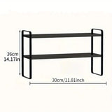 LUSQI 2 tier Shelf Desktop Storage Bookshelf Student Desk Shelves Racks Office Computer Desk Tiered Cabinet Home Storage Holders