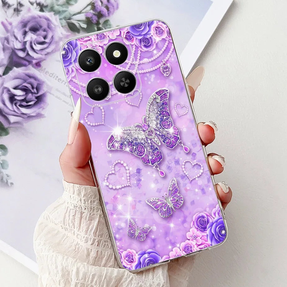 For Honor 400 Smart 5G Case LGN-NX1 Cute Cartoon Painted Cover Soft Slim Phone Case For Honor X7d HonorX7d Honor400 Smart Fundas