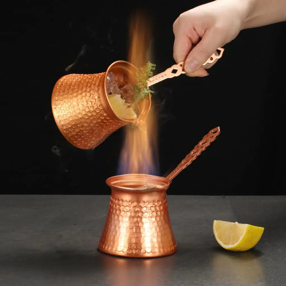 Coffee Maker Pot - Handmade Copper Greek Turkish Coffee Pot Gift