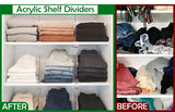 8/4/2pcs Transparent Closet Shelf Dividers – Clear Wardrobe Organizers for Clothing, Books & Storage