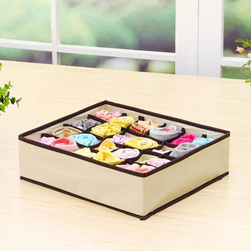 Organizer For Underwear Socks Bra Pants Foldable Closet Organizers Drawer Divider Scarf Storage Box Wardrobe Drawer Organizers