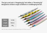 Noeby Metal Jig Fishing Lure 60g Long Casting Jigs Steel Panels Stronger Shore Jigging Long Casting Saltwater Fishing Lures