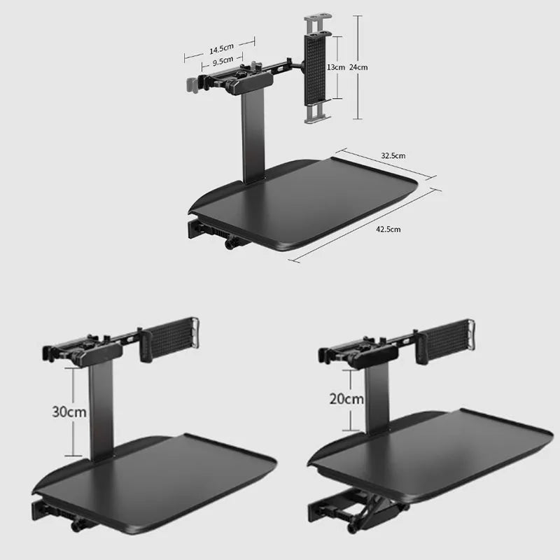 Car Seat Stand Travel Table Multi Function Adjustable Car Desk Tray Table Foldable Steering Wheel Portable Laptop Stand Table