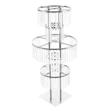 5 Tiers Gold/Silver Wedding Centerpieces Flower Stand Vase Centerpiece Acrylic Flower Stand with Hanging Acrylic