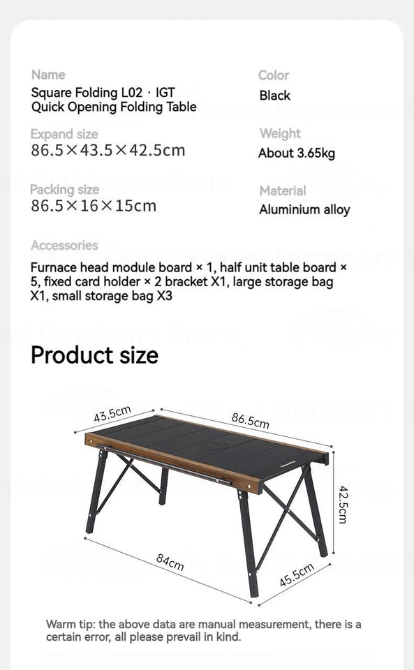 Naturehike Outdoor Folding Table Folding IGT Table Accessories Multifunctional Portable Picnic Only Accessories Stove Bracket