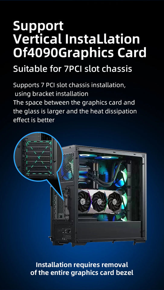 PCIE3.0 Vertical Support Bracket For Computer Chassis Vertical GPU Holder Fast