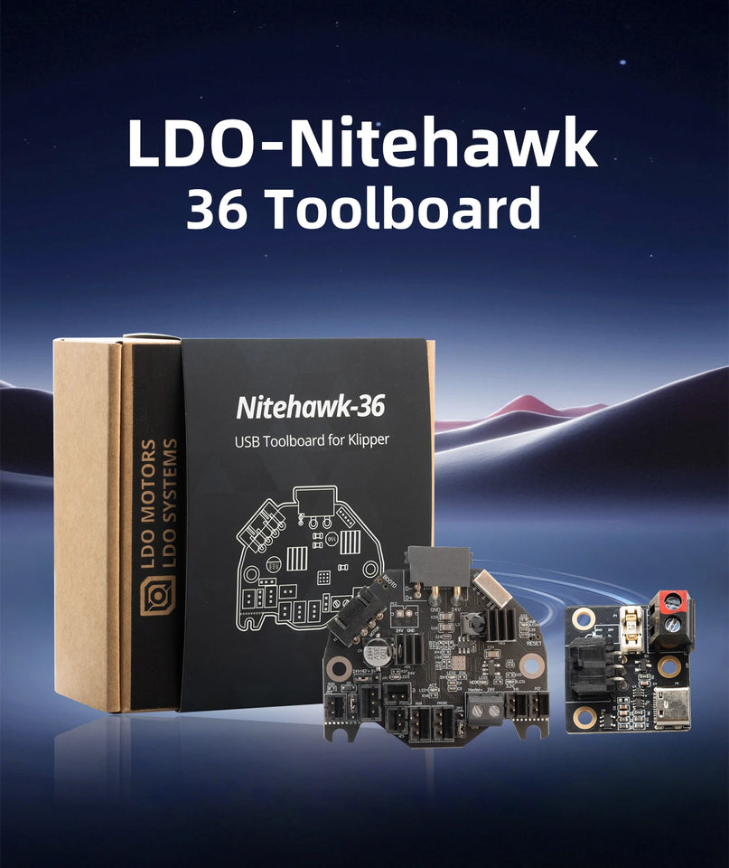 BLV® New Nitehawk LDO toolboard featuring RP2040 MCU TMC2209 drive ADXL345 accelerometer and USB port Voron StealthBurner