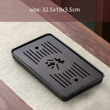 Bamboo Tea Tray Household Tea Set Accessories Small Tea Board Water Storage and Drainage Wet and Dry-use Tray Teaware Decorative