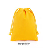 Cotton Drawstring Storage Bag White Canvas Bags for Candy Gift Package Pouch Reusable Home Sundries Organize Dustproof Sacks