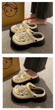 Fashion Beach Garden Shoes DIY Women's Hole Shoes 8cm Sandal Slippers Cartoon Accessories Hole Slippers Shoes for Students Girls