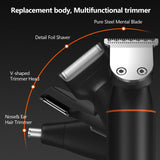 MAXGROOM 4 In 1 Body Hair Shaver Kits for Men Nose/Beard Hair Trimmer Electric  IPX6 Waterproof Groin Pubic Hair Shaver for Man