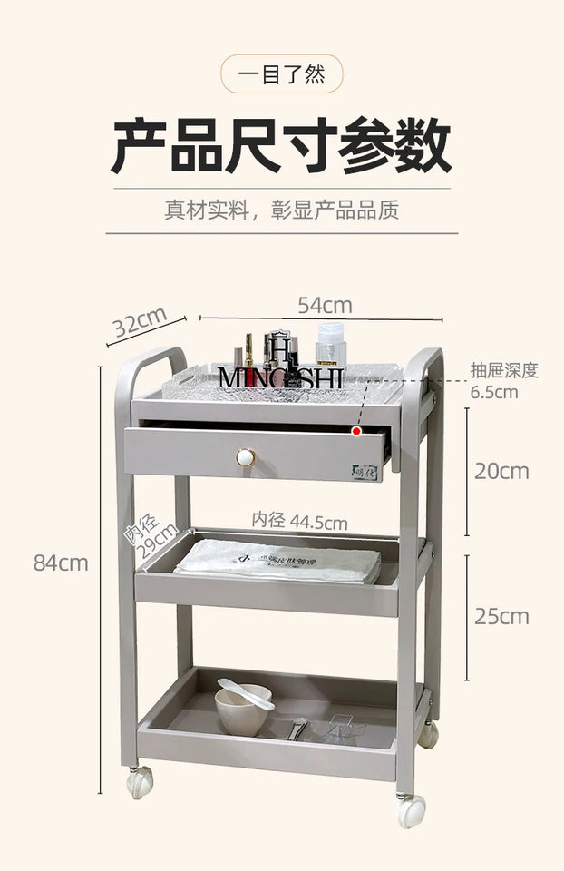 Organizer Rotating Salon Trolley Moving Modern Luxury Storage Trolley Cart Simple Tool Carritos Organizadores Salon Furniture